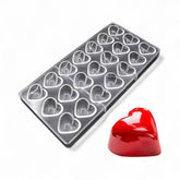 Molde Policarbonato Corazones x 21